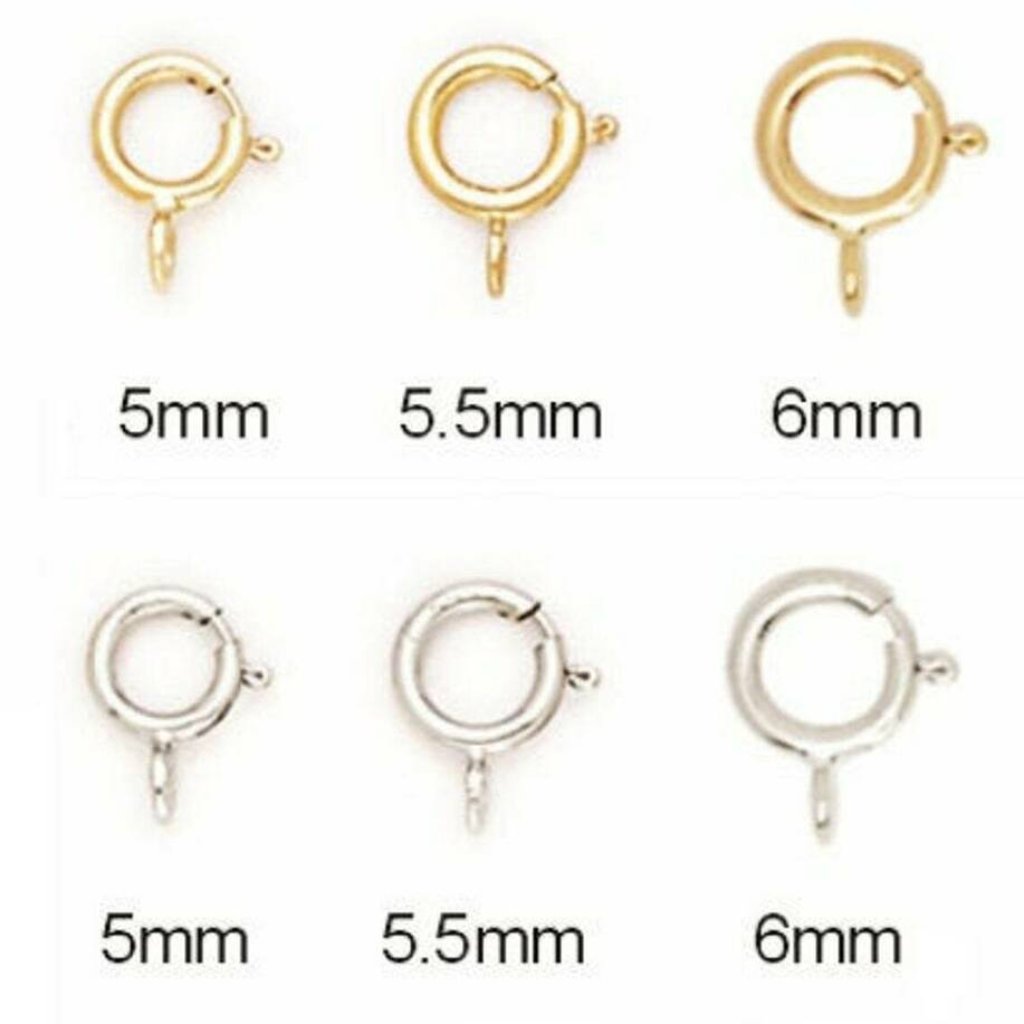 14k Solid Spring Ring Clasp 14k Gold Findings Solid Gold Bracelet Making 6mm